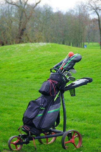 Monogrammed Golf Towel: personalized golf gift idea (stock photo)